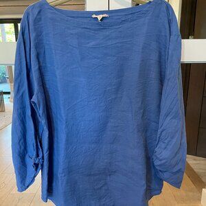 Linen Cornflower Blue Blouse